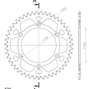 Supersprox Alumiini takaratas RAL-210:47 Kulta