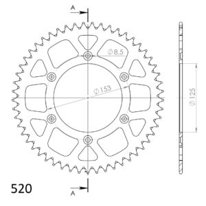 Supersprox Alumiini takaratas RAL-210:51 Sininen