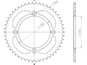 Supersprox Alumiini takaratas RAL-217:49 Musta
