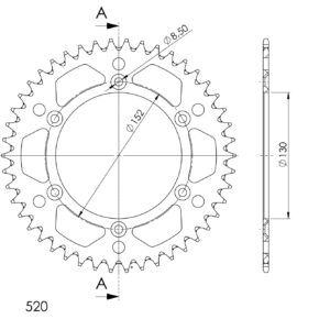 Supersprox Alumiini takaratas RAL-244:46 Musta