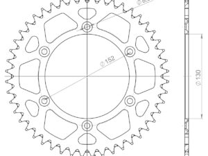 Supersprox Alumiini takaratas RAL-244:48 Musta
