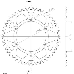 Supersprox Alumiini takaratas RAL-244:48 Musta