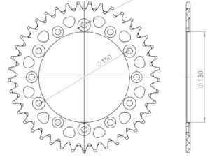 Supersprox Alumiini takaratas RAL-245/2:41 Musta