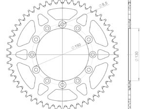 Supersprox Alumiini takaratas RAL-245/2:53 Sininen
