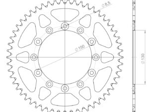 Supersprox Alumiini takaratas RAL-245/2:54 Sininen