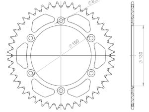 Supersprox Alumiini takaratas RAL-245:44 Hopea