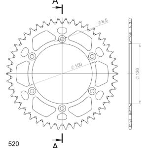 Supersprox Alumiini takaratas RAL-245:46 Kulta