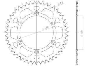 Supersprox Alumiini takaratas RAL-245:47 Punainen