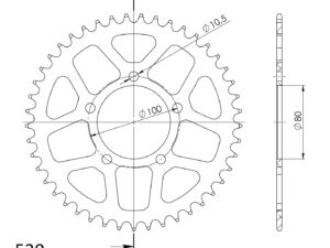Supersprox Alumiini takaratas RAL-2698:45 Musta