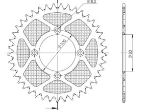 Supersprox Alumiini takaratas RAL-2802/2:41 Musta