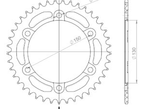 Supersprox Alumiini takaratas RAL-300:41 Musta
