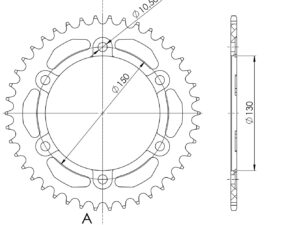Supersprox Alumiini takaratas RAL-300:42 Musta