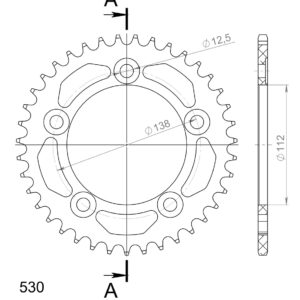 Supersprox Alumiini takaratas RAL-302:39 Musta
