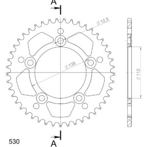Supersprox Alumiini takaratas RAL-302:45 Musta