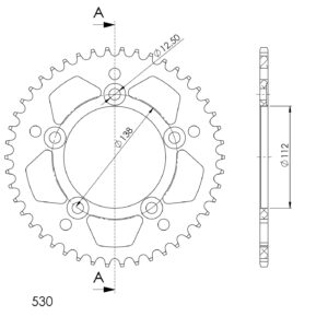 Supersprox Alumiini takaratas RAL-302:46 Musta