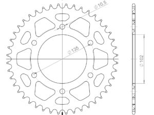 Supersprox Alumiini takaratas RAL-401:44 Punainen