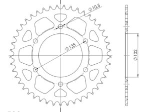 Supersprox Alumiini takaratas RAL-401:45 Punainen
