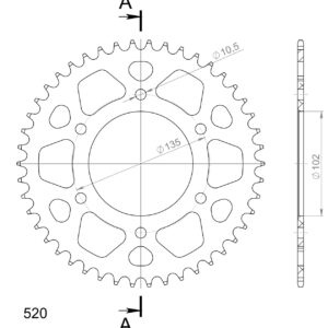 Supersprox Alumiini takaratas RAL-401:46 Punainen