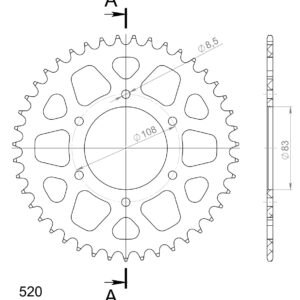 Supersprox Alumiini takaratas RAL-404:43 Punainen