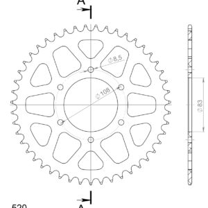 Supersprox Alumiini takaratas RAL-404:47 Punainen