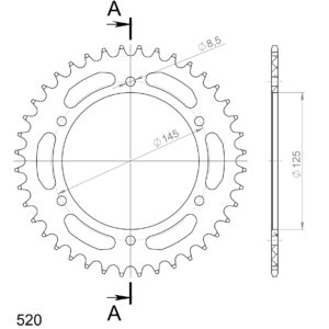 Supersprox Alumiini takaratas RAL-405:40 Punainen