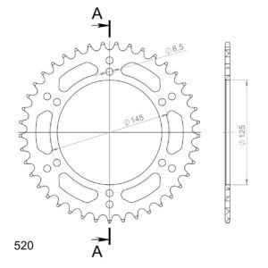 Supersprox Alumiini takaratas RAL-405:41 Punainen