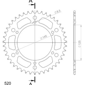 Supersprox Alumiini takaratas RAL-405:43 Punainen
