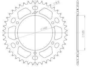 Supersprox Alumiini takaratas RAL-405:44 Punainen