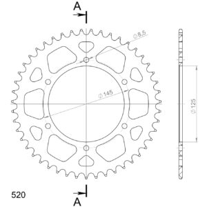 Supersprox Alumiini takaratas RAL-405:47 Punainen