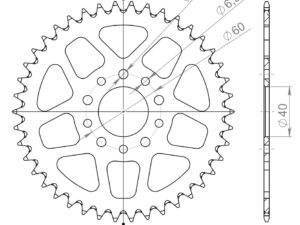 Supersprox Alumiini takaratas RAL-451:42 Musta