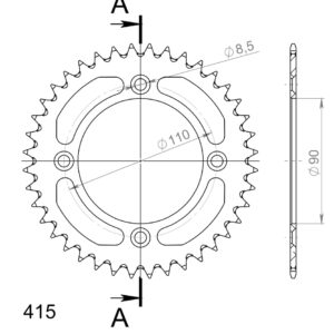 Supersprox Alumiini takaratas RAL-452:40 Sininen