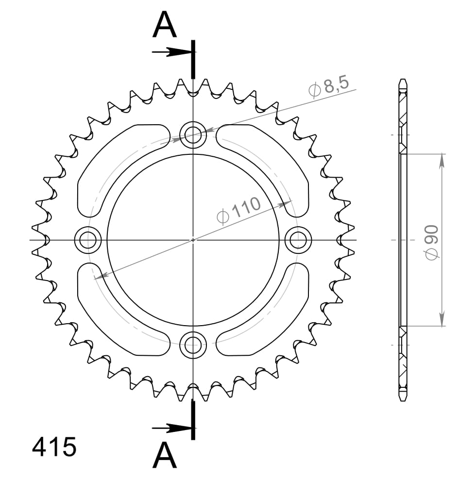 Supersprox Alumiini takaratas RAL-452:40 Sininen