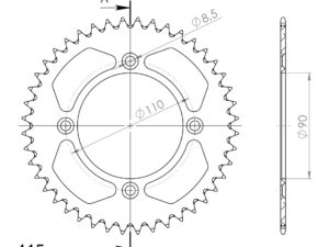 Supersprox Alumiini takaratas RAL-452:42 Sininen