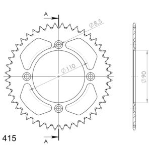 Supersprox Alumiini takaratas RAL-452:42 Sininen
