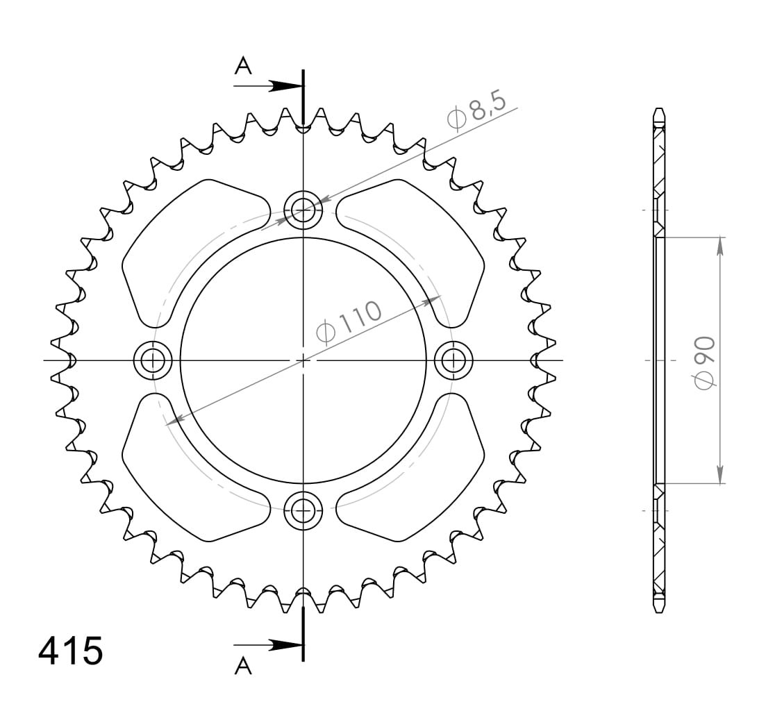 Supersprox Alumiini takaratas RAL-452:42 Sininen