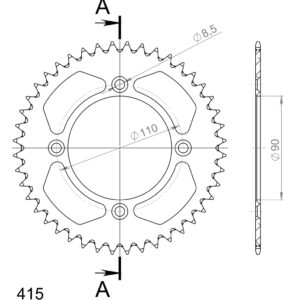 Supersprox Alumiini takaratas RAL-452:44 Sininen