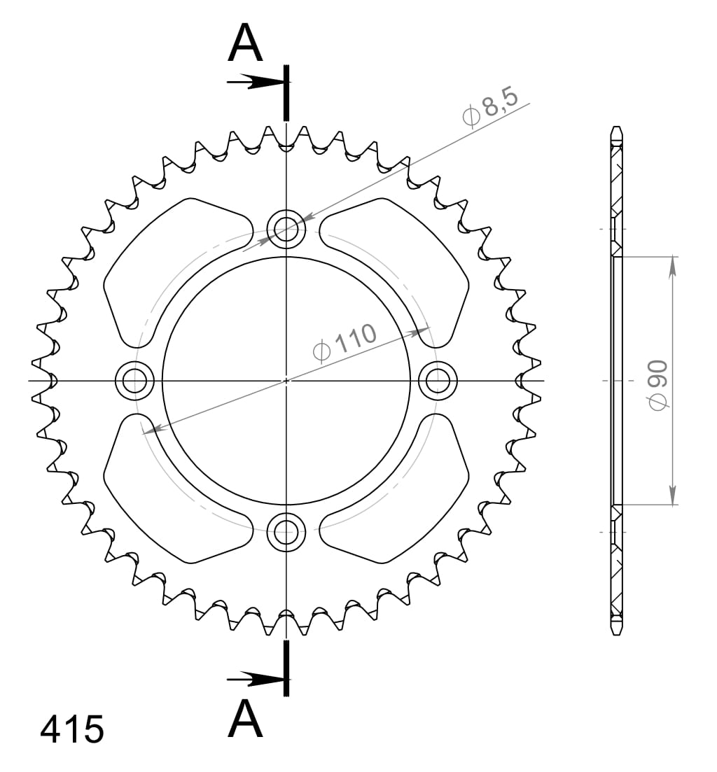 Supersprox Alumiini takaratas RAL-452:44 Sininen