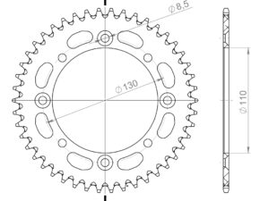 Supersprox Alumiini takaratas RAL-455:46 Kulta