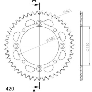 Supersprox Alumiini takaratas RAL-455:47 Vihreä