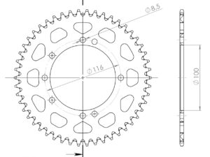 Supersprox Alumiini takaratas RAL-457:50 Vihreä