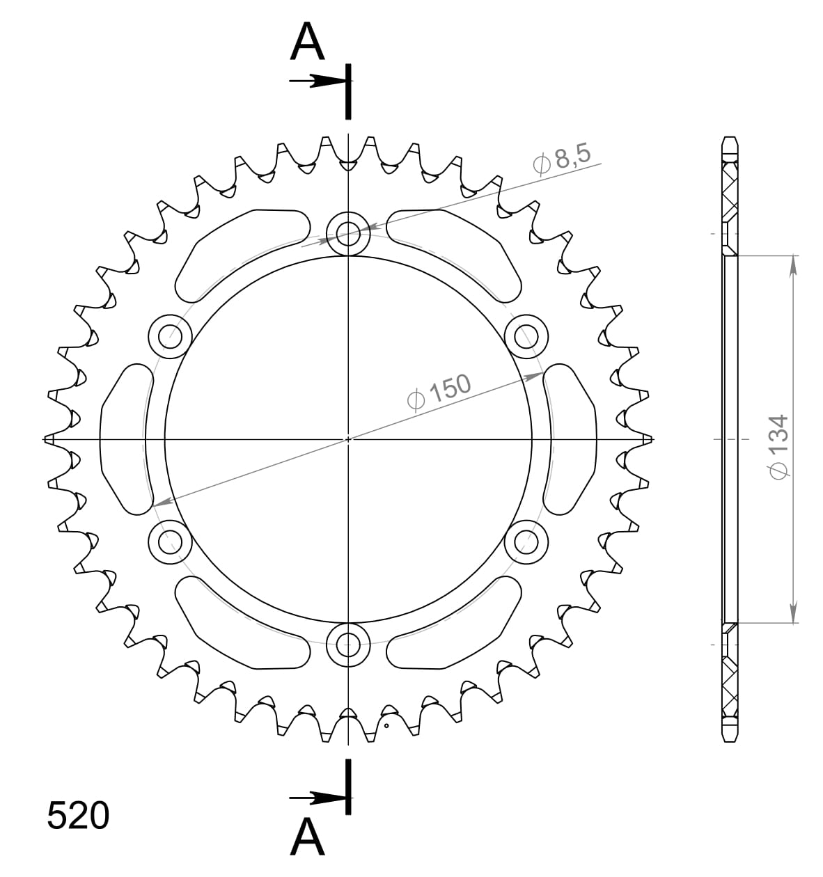 Supersprox Alumiini takaratas RAL-460:42 Sininen