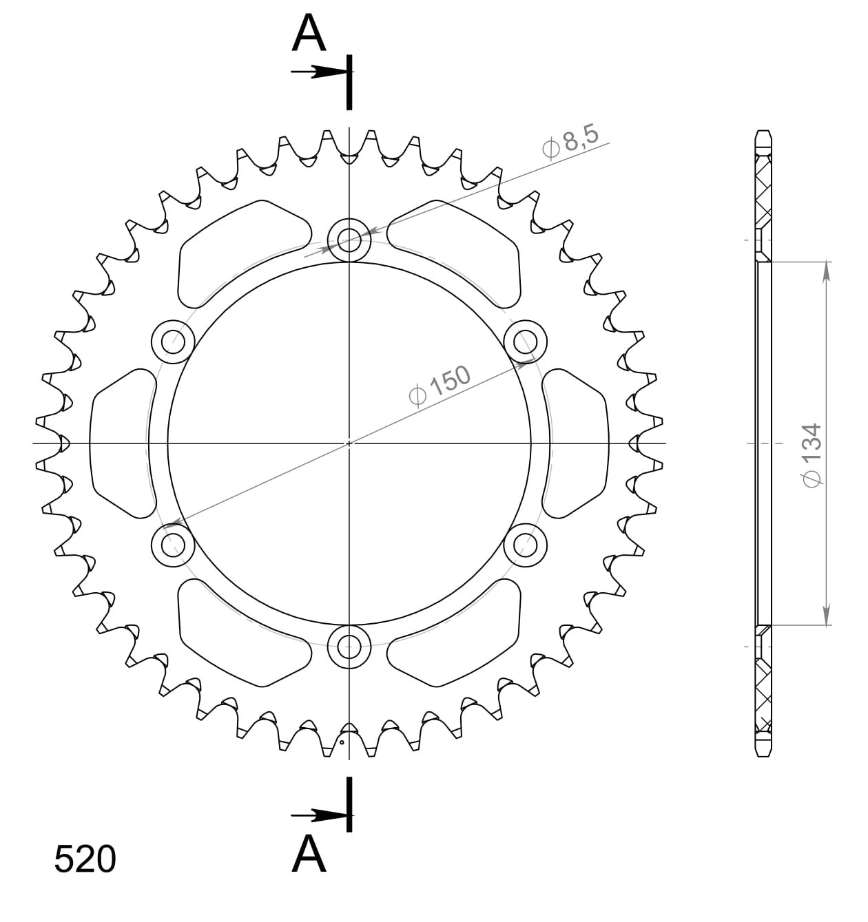 Supersprox Alumiini takaratas RAL-460:44 Sininen