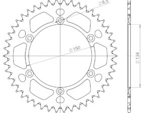 Supersprox Alumiini takaratas RAL-460:46 Sininen