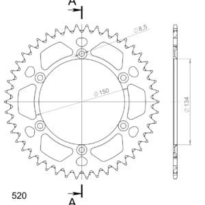 Supersprox Alumiini takaratas RAL-460:46 Sininen