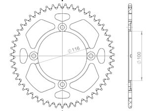 Supersprox Alumiini takaratas RAL-462:50 Musta