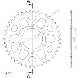 Supersprox Alumiini takaratas RAL-478:42 Vihreä