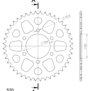 Supersprox Alumiini takaratas RAL-478:44 Vihreä