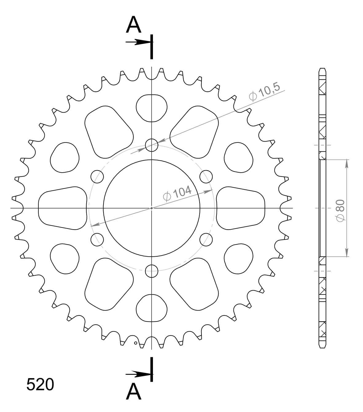 Supersprox Alumiini takaratas RAL-478:44 Vihreä