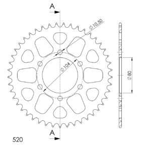 Supersprox Alumiini takaratas RAL-478:45 Punainen