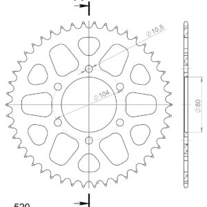 Supersprox Alumiini takaratas RAL-478:46 Punainen